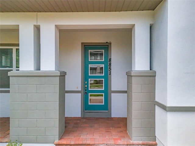 view of doorway to property