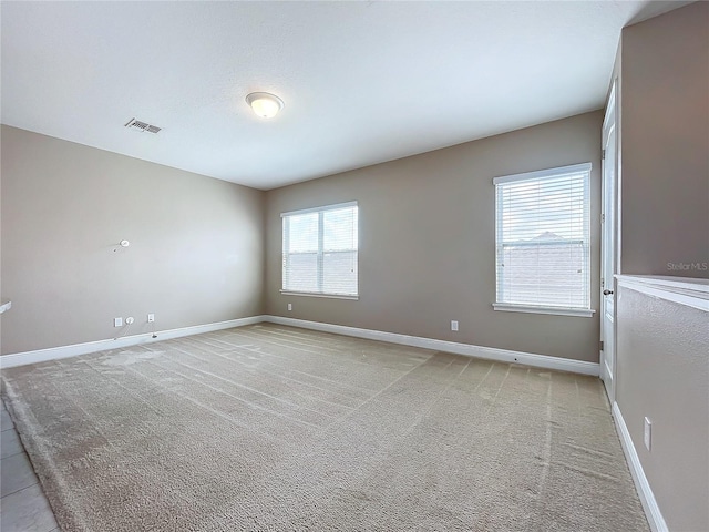 view of carpeted empty room