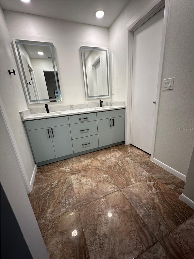 bathroom with vanity