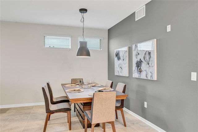 dining room featuring light tile patterned floors