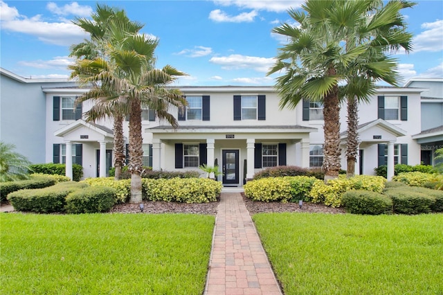 view of front of house with a front yard