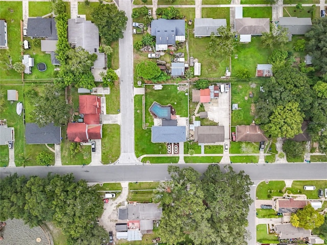 bird's eye view with a residential view