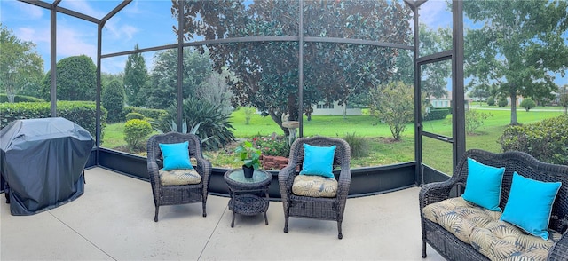 view of sunroom