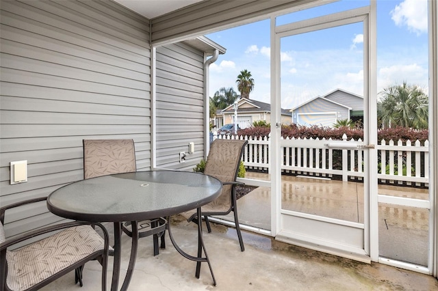 view of sunroom