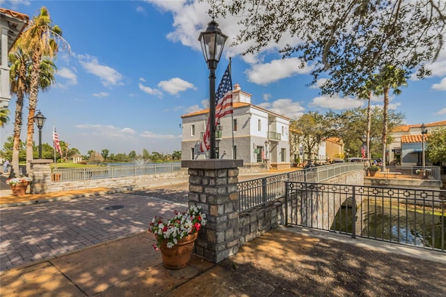 view of property's community featuring a water view