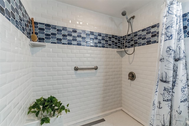 bathroom with walk in shower