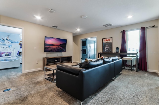 view of carpeted living room