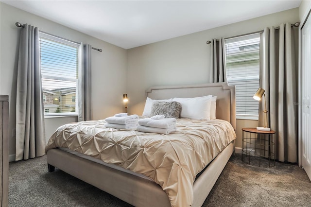 view of carpeted bedroom