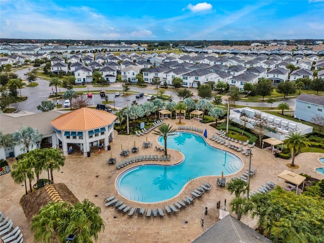 view of pool with a patio area