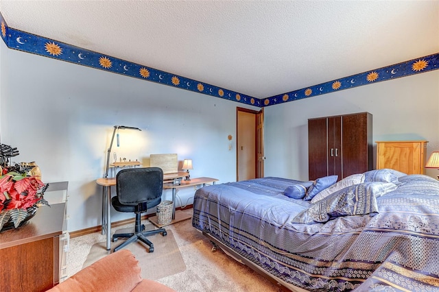 1546 Stormway Ct, Apopka, FL 32712 - bedroom featuring carpet floors, a desk, and a textured ceiling