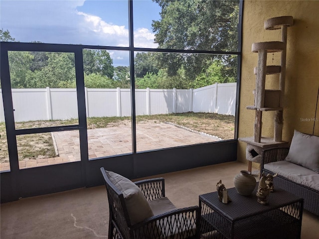 view of sunroom