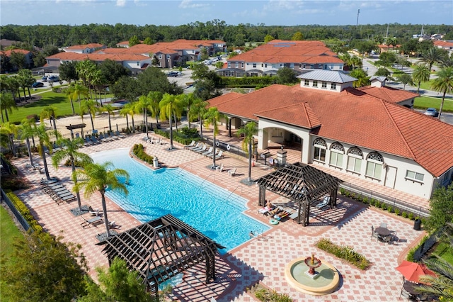 view of pool with a patio