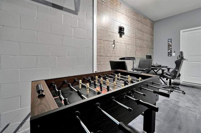 view of recreation room