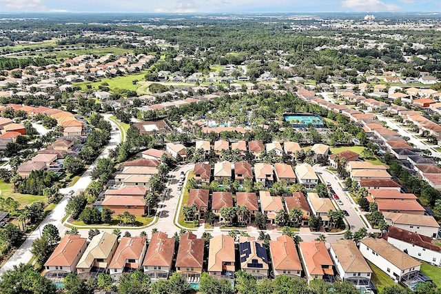 aerial view featuring a residential view