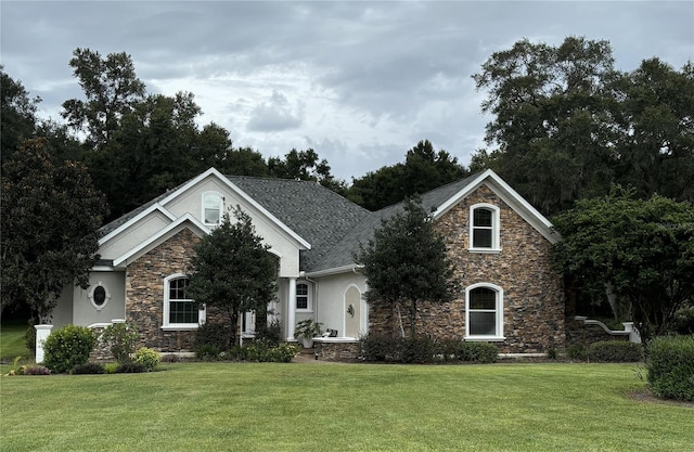 view of front property with a front yard