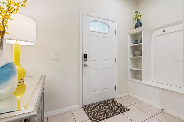 view of tiled entrance foyer