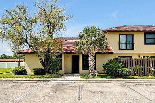 view of mediterranean / spanish house