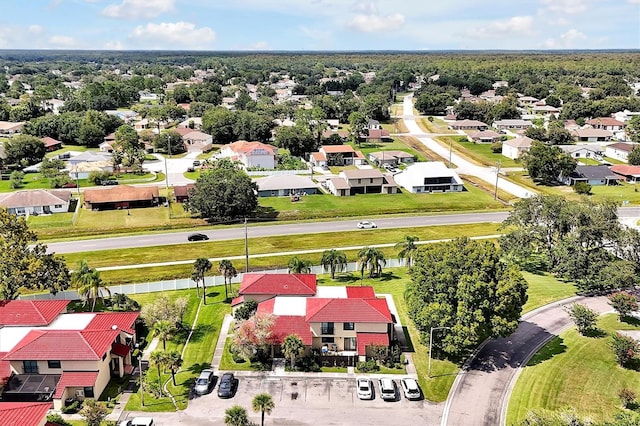 bird's eye view with a residential view