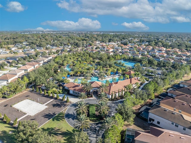 aerial view featuring a residential view