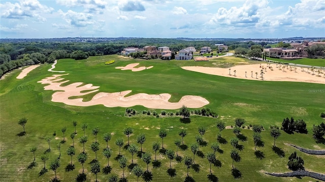 bird's eye view featuring golf course view