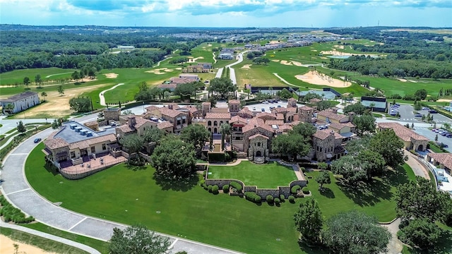 bird's eye view with a residential view and golf course view