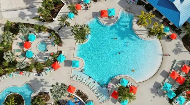 view of pool with a patio area