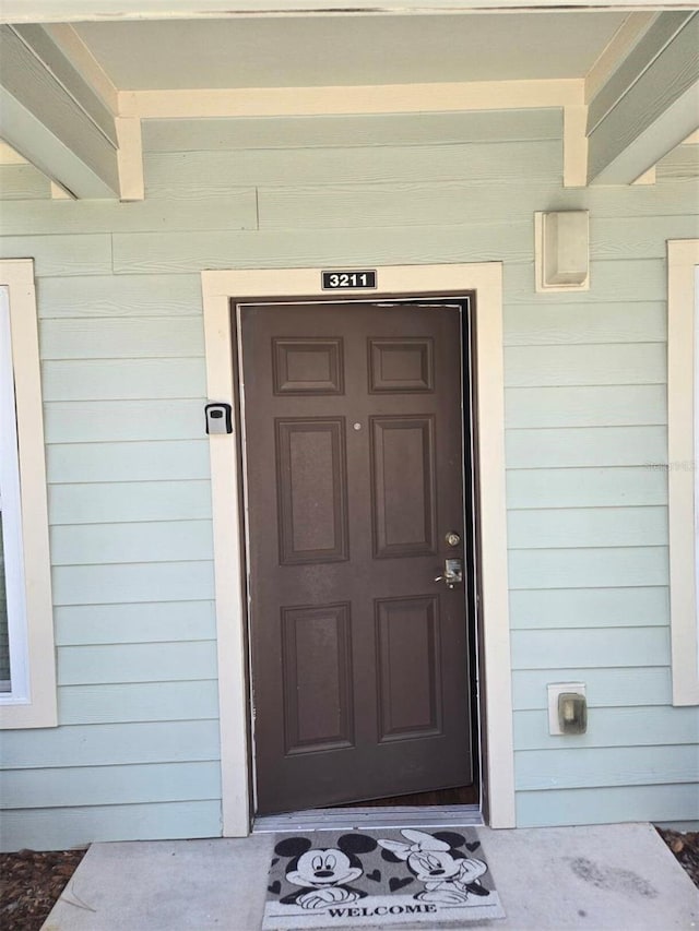 view of doorway to property