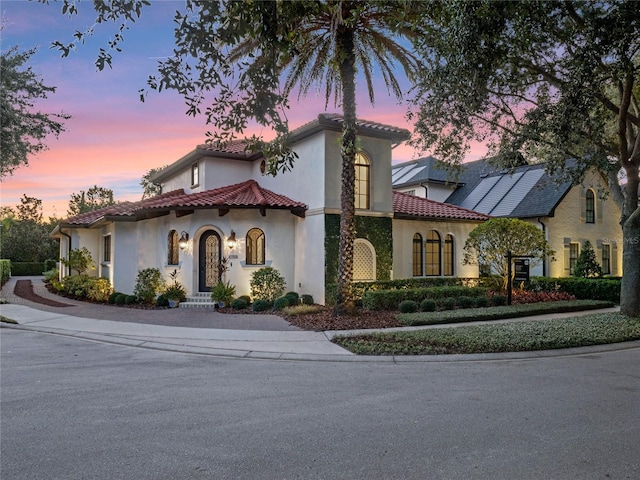 view of mediterranean / spanish house