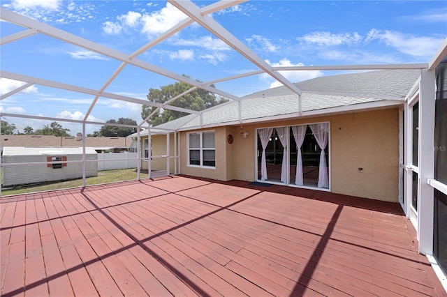 wooden deck with fence