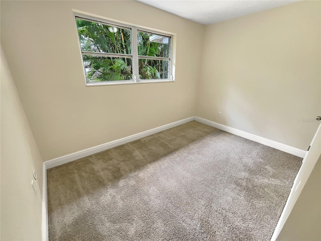 unfurnished room with carpet floors