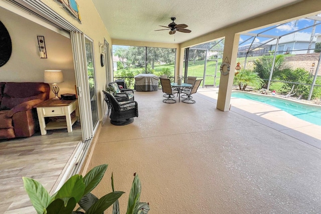 view of sunroom