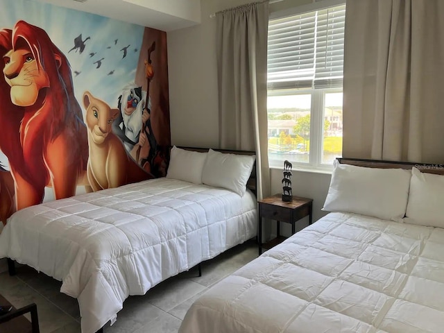 view of tiled bedroom