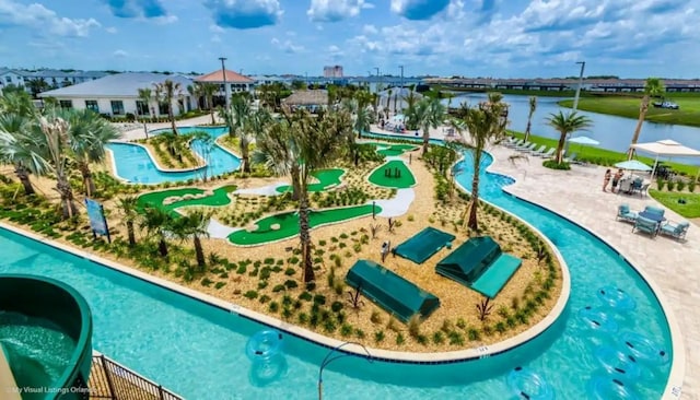 pool featuring a water view