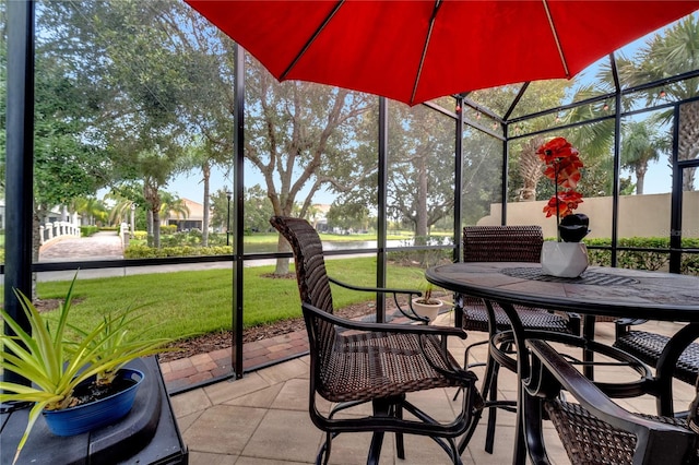 view of sunroom / solarium