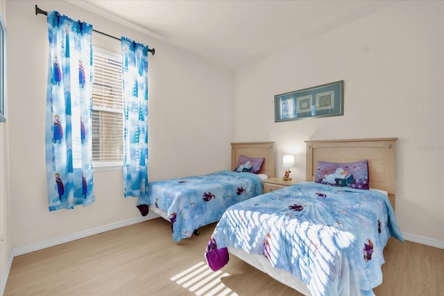 bedroom featuring light hardwood / wood-style flooring