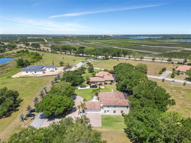 aerial view with a rural view