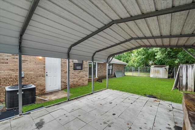 view of patio with central AC