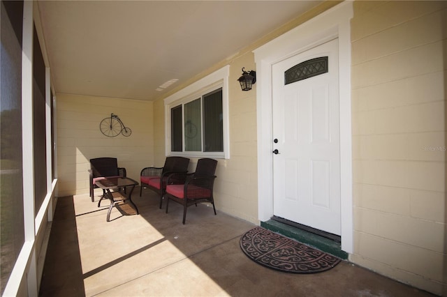 view of doorway to property