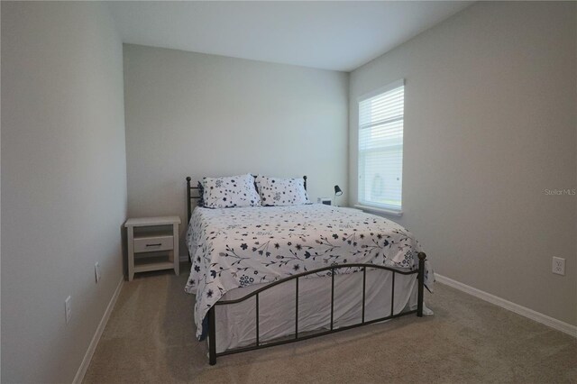 bedroom with multiple windows and carpet flooring