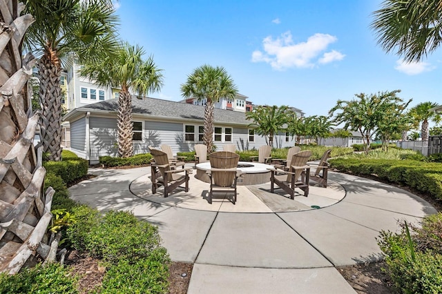 7573 Laureate Blvd Unit 1301, Orlando, FL 32827 - view of patio / terrace featuring a fire pit