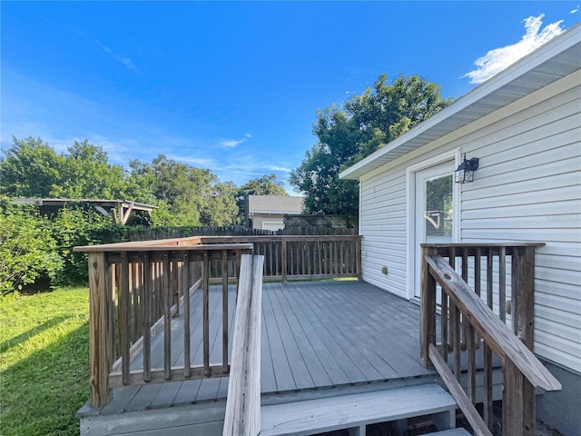 view of wooden deck