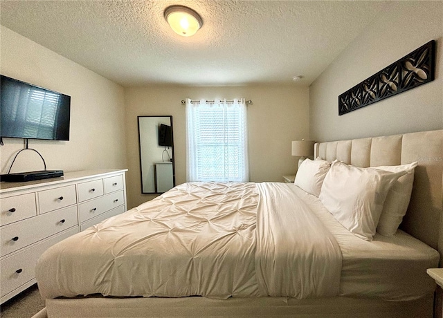 bedroom featuring a textured ceiling