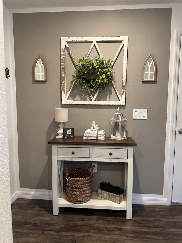 interior details with hardwood / wood-style floors