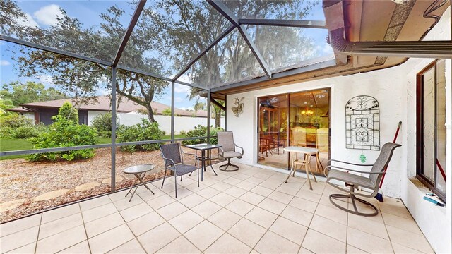 view of sunroom