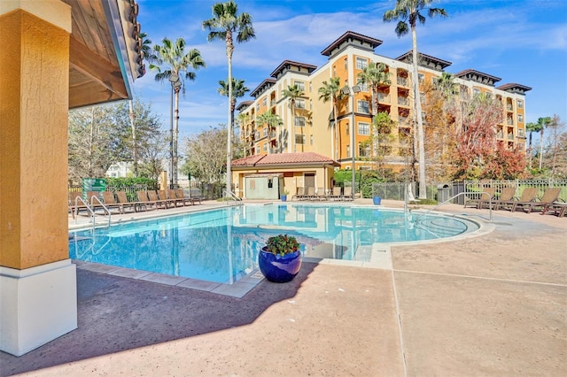 view of pool with a patio