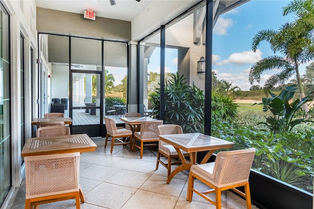 view of sunroom