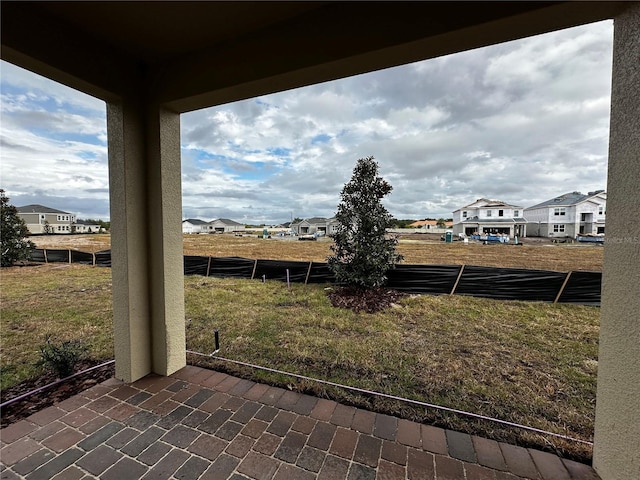 view of yard with a patio area