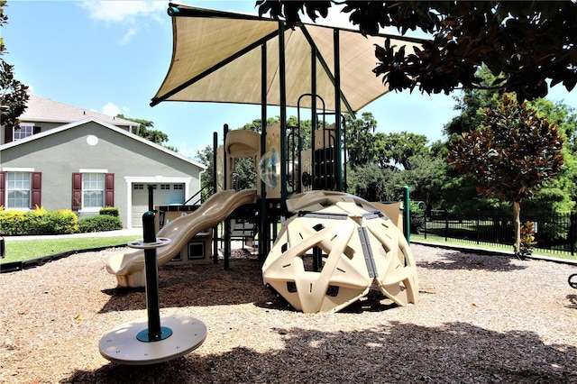 view of jungle gym