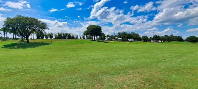 view of community featuring a lawn