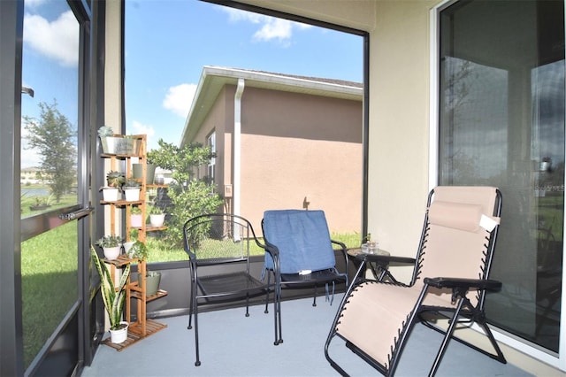 view of sunroom